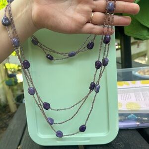 Elegant Purple Beaded Necklace